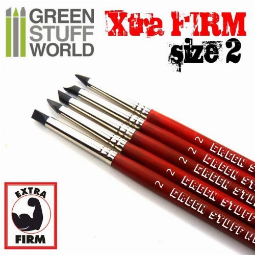 Green Stuff World - Size 2 Colour Shaper Brushes
(Extra Firm)