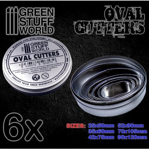 Green Stuff World - Oval Cutters for
Bases