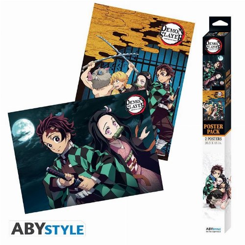 Αυθεντικές Αφίσες Demon Slayer: Kimetsu no Yaiba -
Chibi 2-Pack Posters (52x38cm)