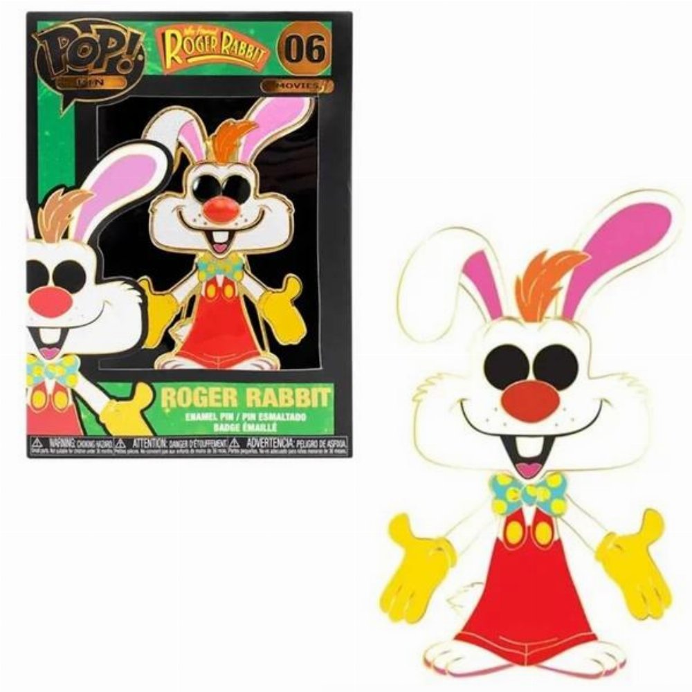 Funko POP! Movies: Roger Rabbit - Roger Rabbit #06 Enamel Large Pin -  