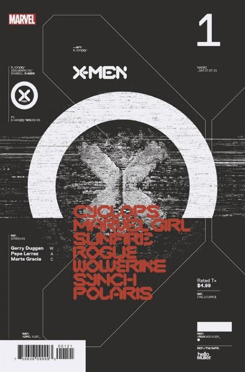Τεύχος Κόμικ X-Men #01 Muller Design Variant
Cover