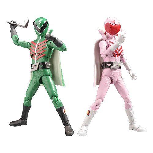 Φιγούρα Himitsu Sentai Gorenger Hero - Momorenger
& Midorenger 2-Pack Action Figures (17cm)