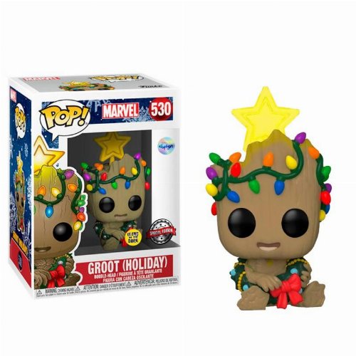 Φιγούρα Funko POP! Marvel - Holiday Groot with Star
(GITD) #530 (Exclusive)