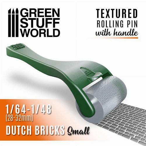 Green Stuff World - Dutch Bricks Small Rolling Pin
with Handle