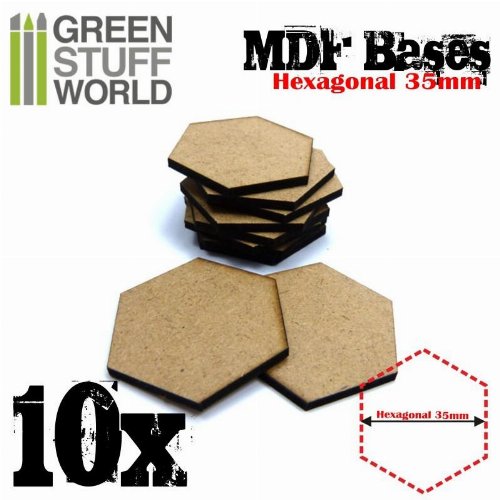Green Stuff World - Hexagonal MDF Bases
(35mm)