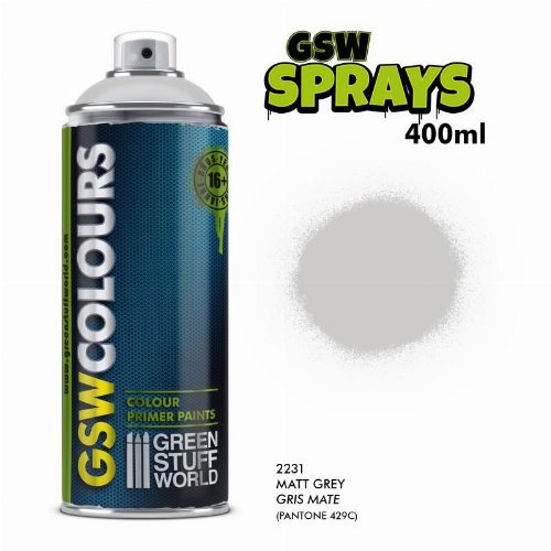 Green Stuff World Spray - Primer Colour Matt Grey
Χρώμα Μοντελισμού (400ml)