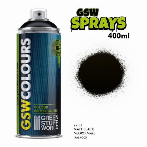 Green Stuff World Spray - Primer Colour Matt Black
Χρώμα Μοντελισμού (400ml)