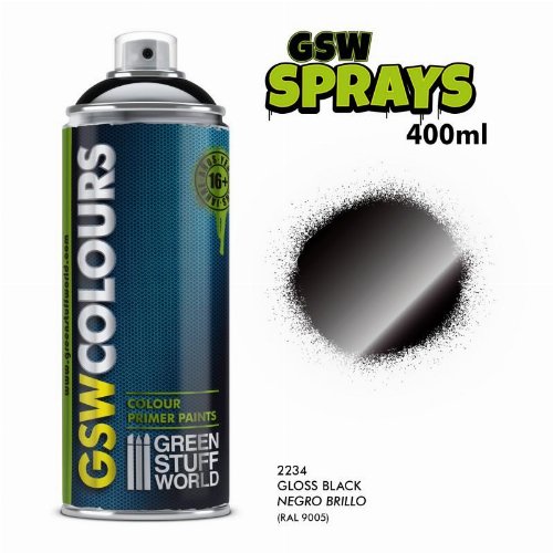 Green Stuff World Spray - Primer Colour Gloss
Black (400ml)