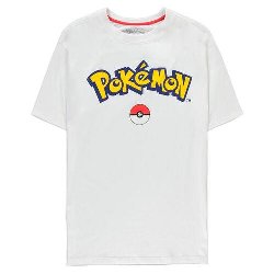 Pokemon - Logo White T-Shirt (S)