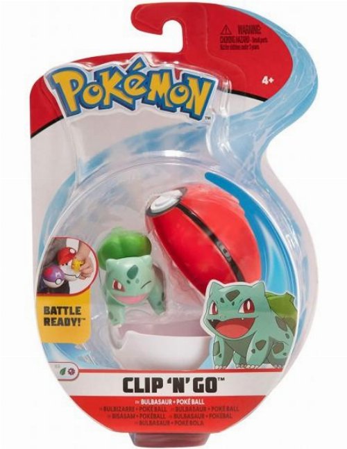 Pokemon Clip 'N' Go - Pokeball with Bulbasaur Φιγούρα
(5cm)