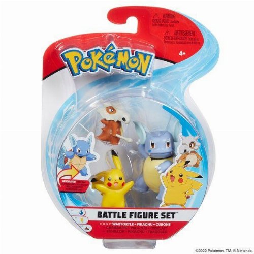 Pokemon - Wartortle, Pikachu & Cubone 3-Pack
Battle Figures (8cm)