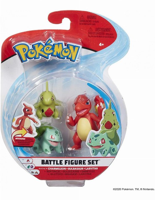 Pokemon - Charmeleon, Bulbasaur & Larvitar 3-Pack
Battle Figures (8cm)