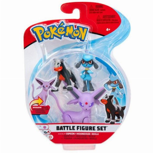 Pokemon - Espeon, Houndour & Riolu 3-Pack Battle
Figures (8cm)