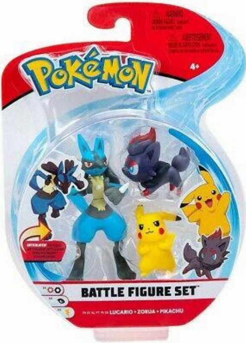 Pokemon - Lucario, Zorua & Pikachu 3-Pack
Battle Figures (8cm)