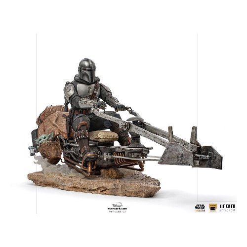 Star Wars: The Mandalorian - Mandalorian on
Speederbike BDS Art Scale 1/10 Statue Figure
(18cm)