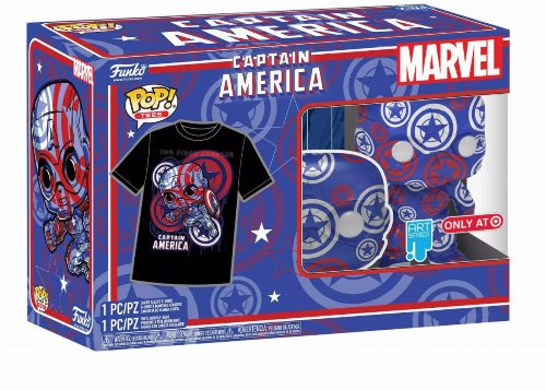 Συλλεκτικό Funko Box: Marvel: Patriotic Age - Captain
America (Artist Series) Funko POP! with T-Shirt