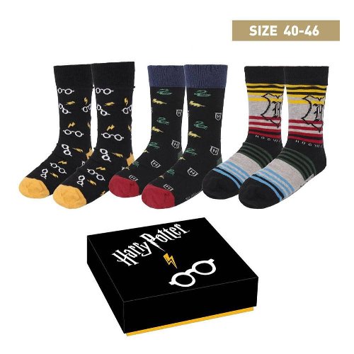 Κάλτσες Harry Potter - Crests 3-Pack Socks (Size
40-46)