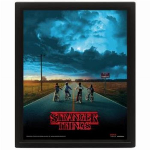 Stranger Things - Mind Flayer 3D Poster in Wooden
Frame (26x20cm)