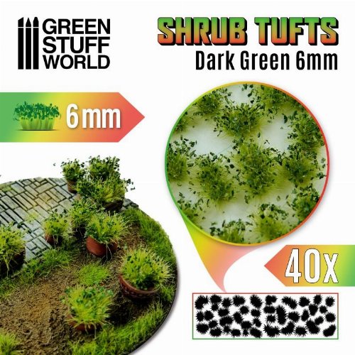 Green Stuff World - Shrubs Tufts (Dark
Green)