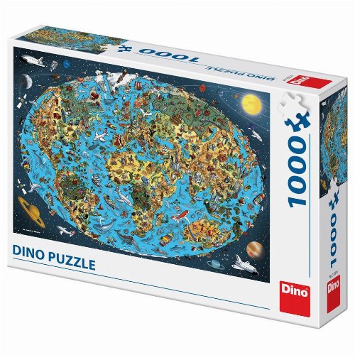 Παζλ 1000 κομμάτια - Εικονογραφημένος Παγκόσμιος
Χάρτης