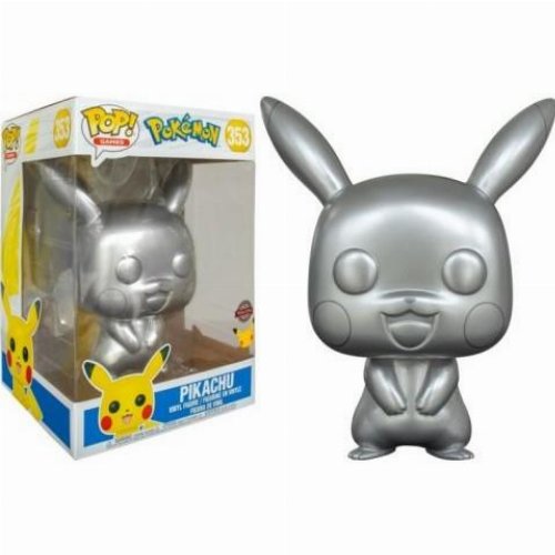 Φιγούρα Funko POP! Pokemon: 25th Anniversary - Pikachu
(Silver Metallic) #353 Jumbosized (Exclusive)