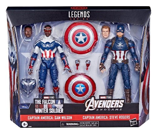 Φιγούρα Marvel Legends - Captain America: Sam Wilson
& Steve Rogers 2-Pack Action Figures (15cm)