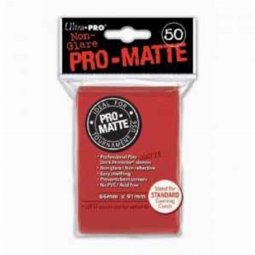 Ultra Pro Card Sleeves Standard Size 50ct - Pro-Matte
Red