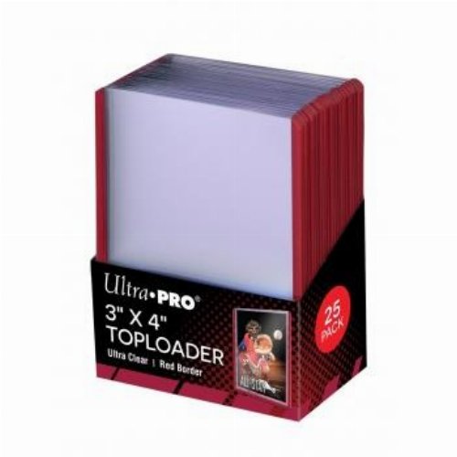 Ultra Pro - Red Borders Toploader 3" x 4" (25
ct.)