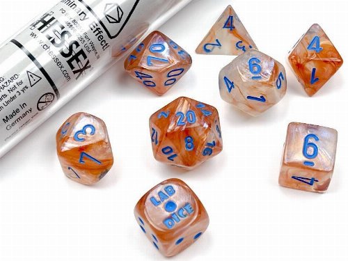 Σετ Ζάρια - 7 Dice Set Borealis Luminary Rose
Gold with Light Blue