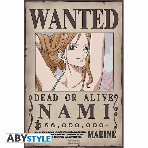 Αυθεντική Αφίσα One Piece - Wanted Nami
(52x38cm)