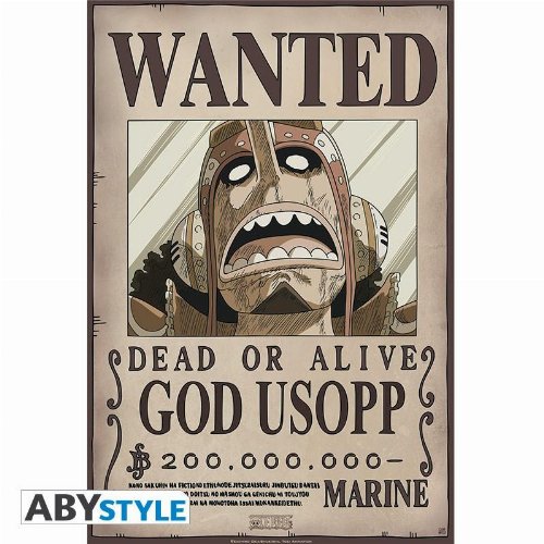 Αυθεντική Αφίσα One Piece - Wanted God Usopp
(52x38cm)