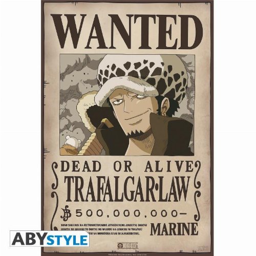 Αυθεντική Αφίσα One Piece - Wanted Trafalgar Law
(52x38cm)