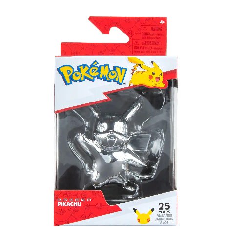 Pokemon: 25th Anniversary - Pikachu (Silver
Version) Battle Figure (7cm)