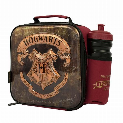 Harry Potter - Hogwarts Embossed 3D Lunch Bag
with Bottle