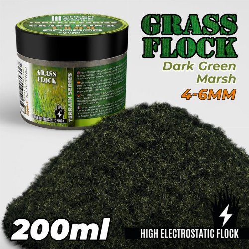 Green Stuff World - Dark Green Marsh 4-6mm Grass Flock
(200ml)