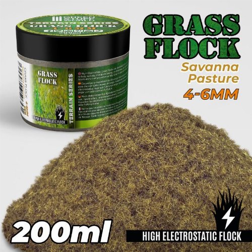 Green Stuff World - Savanna Pasture 4-6mm Grass Flock
(200ml)
