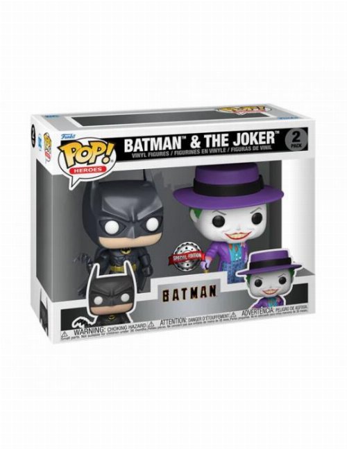 Φιγούρες Funko POP! DC Heroes - Batman and The Joker
(Metallic) 2-Pack (Exclusive)