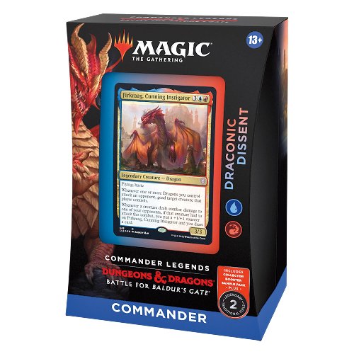 Magic the Gathering - Commander Legends: Dungeons
& Dragons Battle for Baldur's Gate Commander Deck (Draconic
Dissent)