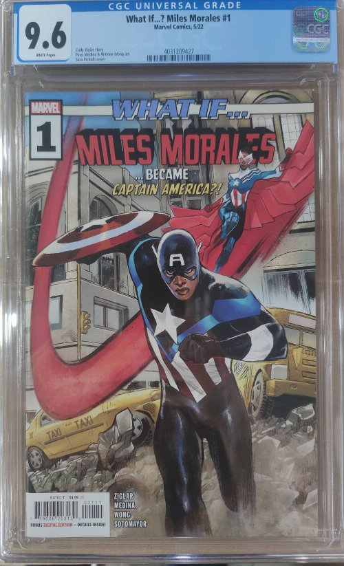 Τεύχος Κόμικ What If Miles Morales Became Captain
America #01 4/22 (GRADE 9.6 CGC Universal Grade)