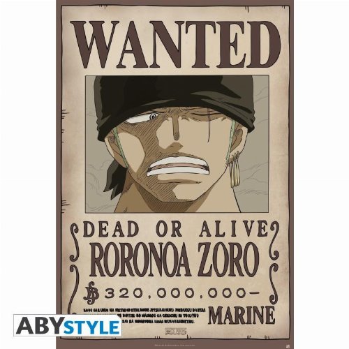 One Piece - Wanted Zoro Αυθεντική Αφίσα
(92x61cm)