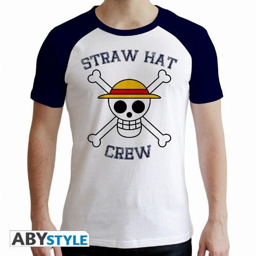 One Piece - Skull White & Blue T-Shirt
(XL)