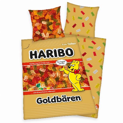 Haribo - Goldbears Duvet Set (Duvet &
Pillows)