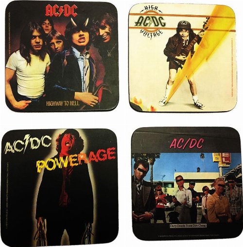 AC/DC - Coasters Set (Σετ 4 Σουβέρ)