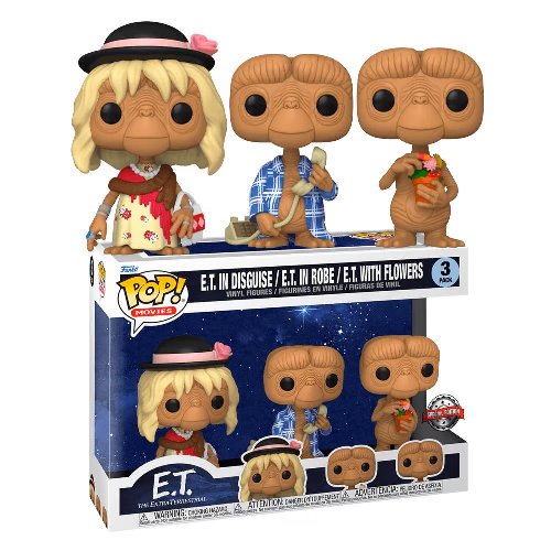 Φιγούρες Funko POP! Movies: E.T. - E.T. in Disguise,
E.T. in Robe, E.T. with Flowers 3-Pack (Exclusive)