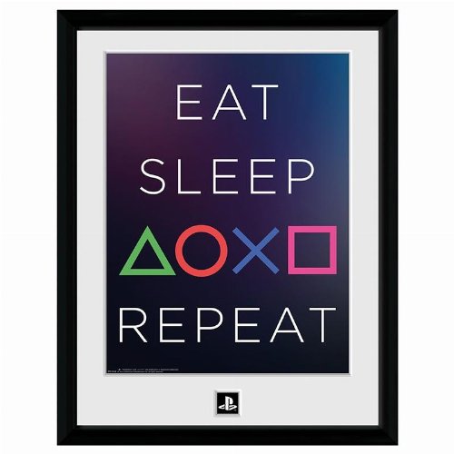 Playstation - Eat Sleep Repeat Framed Poster
(31x41cm)