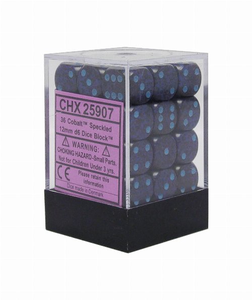 Σετ Ζάρια - 36 Speckled 12mm Pipped d6 - Cobalt Dice
Block