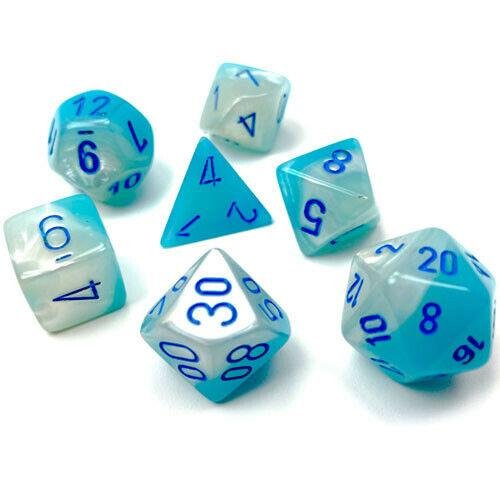 Σετ Ζάρια - 7 Dice Set Gemini Polyhedral
Turquiose-White with Blue