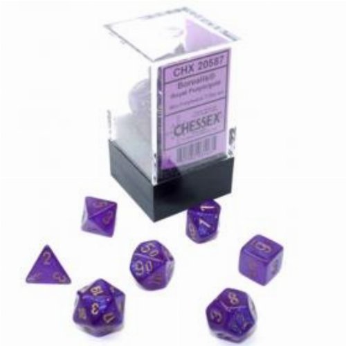 Σετ Ζάρια - 7 Mini Dice Set Borealis Luminary Royal
Purple with Gold