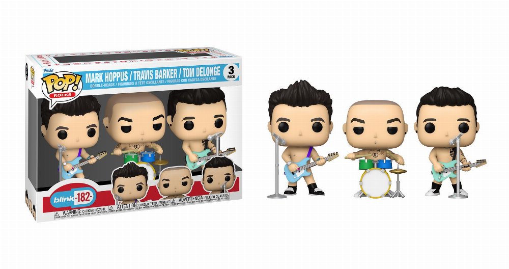 Figures Funko POP! Rocks: Blink-182 - Mark Hoppus, Travis Barker, Tom  DeLonge 3-pack - eFantasy.gr