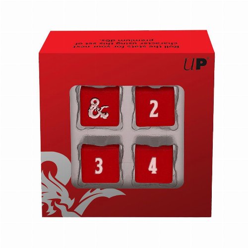 Dungeons and Dragons - Metal D6 Dice Set Red and
White